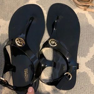 Black Michael Kors sandals barley ever worn
